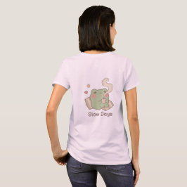 Slow Days Frog Vrouwen T-Shirt | Cute Kawaii T-shi
