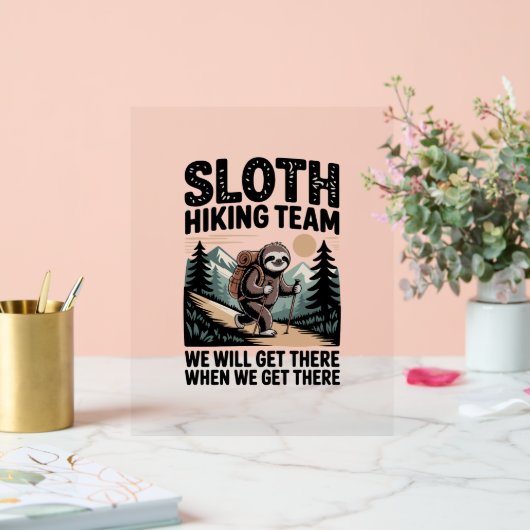 Slow Days Sunny Vibes Luiaard Hangmat Trop Acryl Bord (Huwelijk)