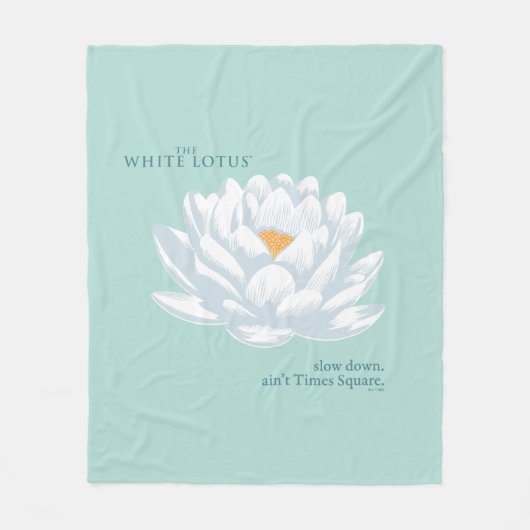 Slow Down, Ain't Times Square - De Witte Lotus Fleece Deken (Voorkant)