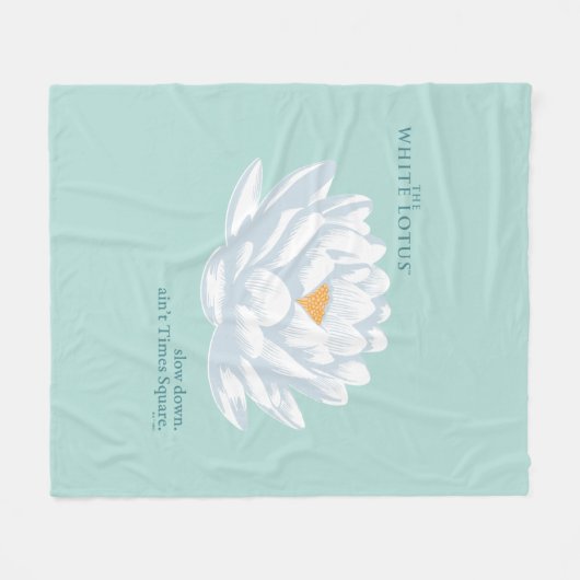 Slow Down, Ain't Times Square - De Witte Lotus Fleece Deken (Voorkant (Horizontaal))