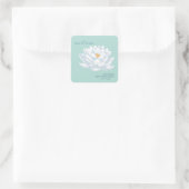 Slow Down, Ain't Times Square - De Witte Lotus Vierkante Sticker (Tas)