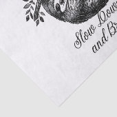 Slow Down and Breathe – Cute Sloth Mindfulness Des Tissuepapier (Detail)