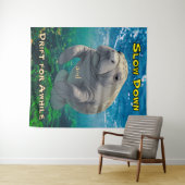 Slow Down en Drift voor Manatee Inspired Wandkleed (In Situ (horizontaal))