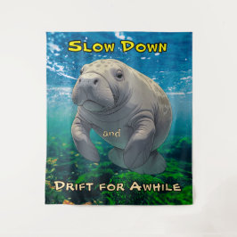 Slow Down en Drift voor Manatee Inspired Wandkleed