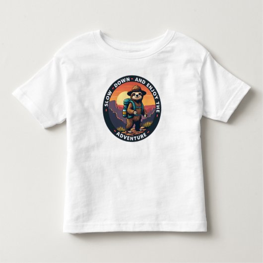 Slow down en geniet van het avontuur kinder shirts (Voorkant)