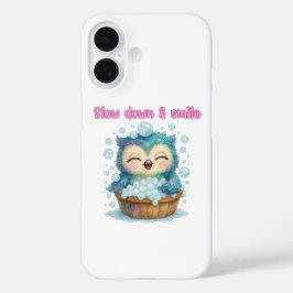 Slow Down en Glimlach – Positieve Vibes iPhone 16 Hoesje