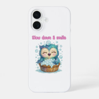 Slow Down en Glimlach – Positieve Vibes iPhone 16 Hoesje