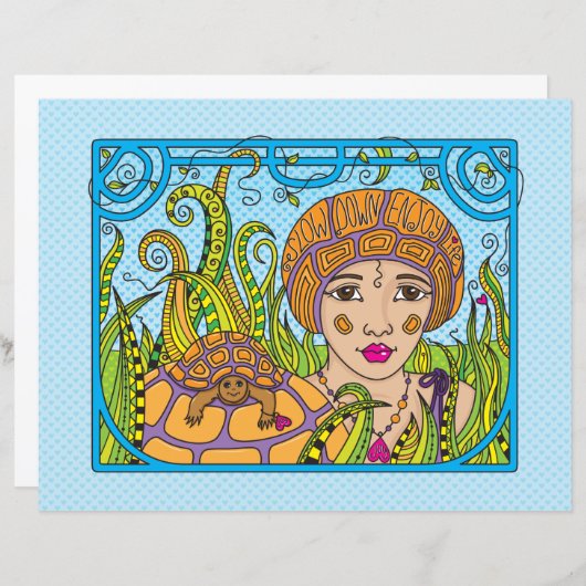 Slow-down_flatpapier — Blad van 11 x 8,5 inch (Voorkant / Achterkant)