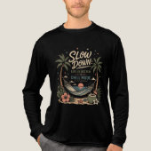 Slow Down Life Is Better in Chill Mode Tri-Blend Shirt (Voorkant volledig)