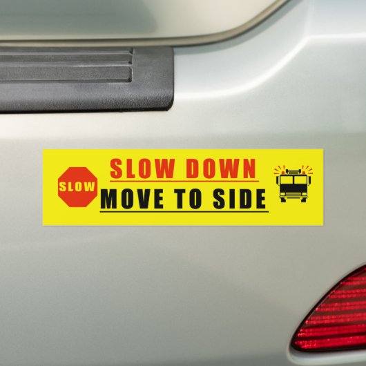 Slow Down move to side Bumpersticker (Op auto)