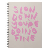 SLOW DOWN  NOTITIEBOEK (Voorkant)