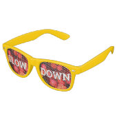 SLOW DOWN retro Shades / Fun Party Sunbribril Retro Zonnebril (Gekanteld)