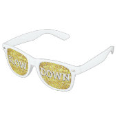 SLOW DOWN retro Shades / Fun Party Sunbribril Zonnebril (Gekanteld)