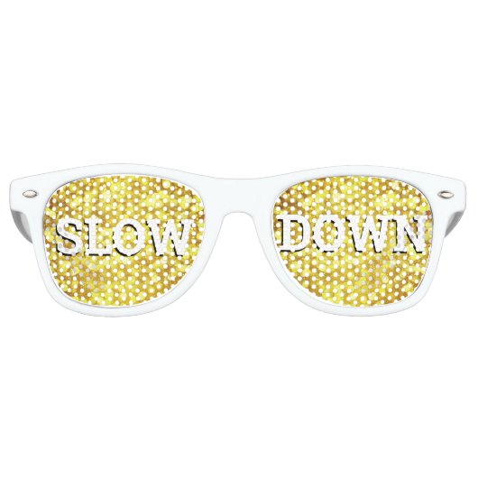 SLOW DOWN retro Shades / Fun Party Sunbribril Zonnebril (Voorkant)