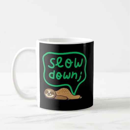 Slow Down Sloth Mug for Calm & Stress Relief Koffiemok (Links)
