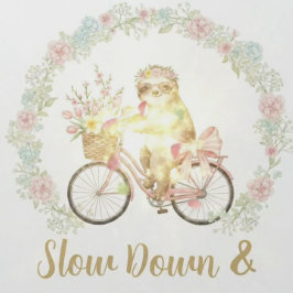 Slow Down & Smell the Flowers Sloth Notebook Notitieboek