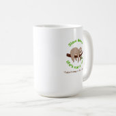 Slow Down – traag grafisch T-shirt en cadeau Koffiemok (Voorkant rechts)