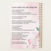 Slow Down You Are Doing Fine - Aanmoedigingsgedich Planner (Achterkant)