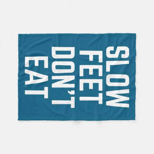 Slow Feet Don't Eat Baseball  Fleece Deken (Voorkant (Horizontaal))
