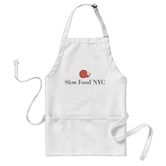 Slow Food NYC logo Apron Standaard Schort (Voorkant)
