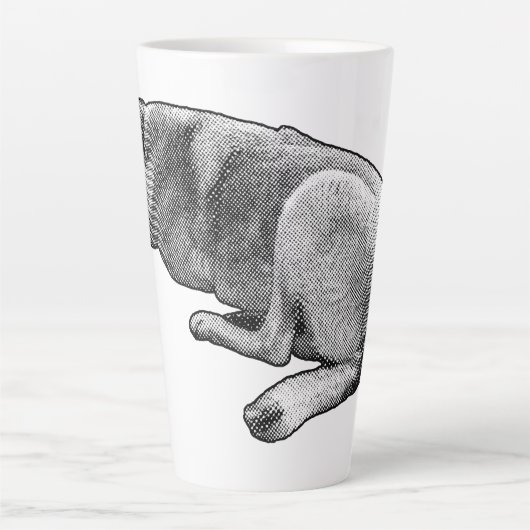 Slow Heat, Closed Eyes Latte Mok (Voorkant)