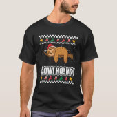 Slow HO Sloth Santa Meme T-shirt (Voorkant)