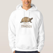 Slow Is a Strategy – Minimal Turtle Quote Design Hoodie (Voorkant)