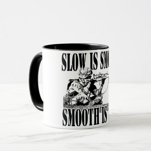 SLOW IS SLIOTH SMOOOTH IS SNELLE SNIPER GEAR MOK (Voorkant links)