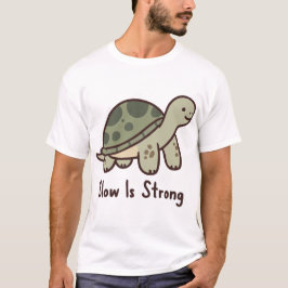 Slow Is Strong Cute Turtle Motivation T-shirt