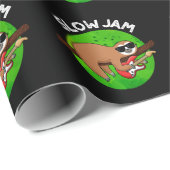 Slow Jam Funny Music Animal Pun Dark BG Cadeaupapier (Rol Hoek)