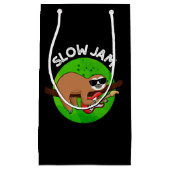 Slow Jam Funny Music Animal Pun Dark BG Klein Cadeauzakje (Voorkant)