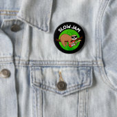Slow Jam Funny Music Animal Pun Dark BG Ronde Button 5,7 Cm (In situ)