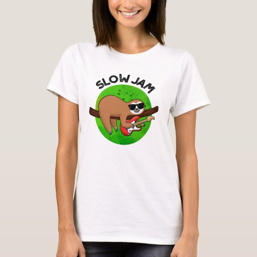 Slow Jam Funny Music Animal Pun T-shirt (Voorkant)