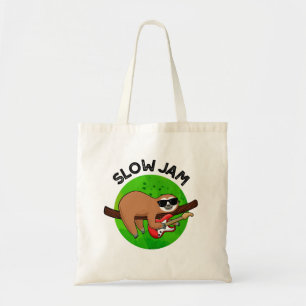 Slow Jam Funny Music Animal Pun Tote Bag