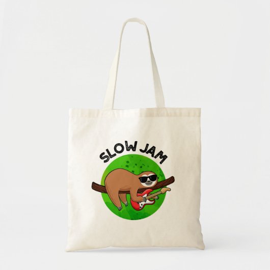 Slow Jam Funny Music Animal Pun Tote Bag (Voorkant)