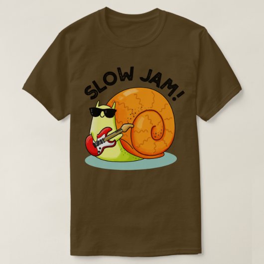 Slow Jam Funny Music Snail Pun 1 T-shirt (Design voorkant)
