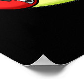 Slow Jam Funny Music Snail Pun Dark BG Poster (Hoek)