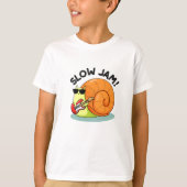Slow Jam Funny Music Snail Pun T-shirt (Voorkant)