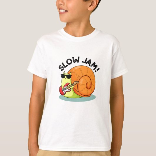 Slow Jam Funny Music Snail Pun T-shirt (Voorkant)