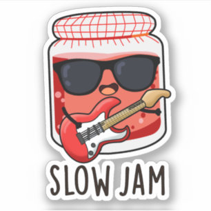 Slow Jam Grappig Voedsel Pun Sticker