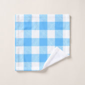 Slow-Living Summer Sky Check Bad Handdoek (Wasdoekje)