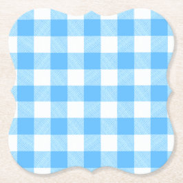 Slow-Living Summer Sky Check Kartonnen Onderzetters