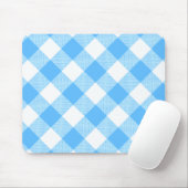 Slow-Living Summer Sky Check Muismat (Met muis)
