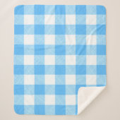 Slow-Living Summer Sky Check Sherpa Deken (Voorkant)