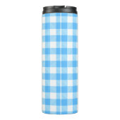 Slow-Living Summer Sky Check Thermosbeker (Achterkant)