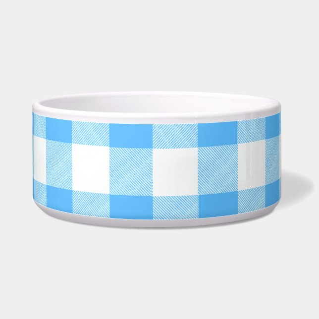 Slow-Living Summer Sky Check Voerbakje (Rechts)