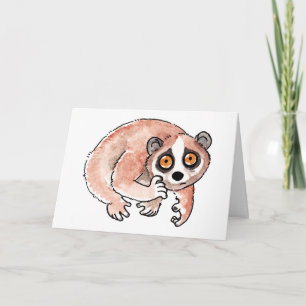 Slow Loris-Wenskaart Kaart