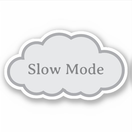 Slow Mode - Herkenbare Cloud Sticker (Voorkant)
