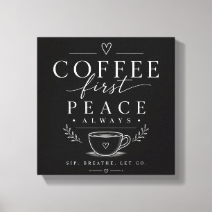 Slow Mornings Club Gezellige Esthetiek Koffie Desi Canvas Afdruk