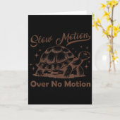 Slow Motion Over No Motion Turtle Meme Mannen Vrou Kaart (Gele Bloem)